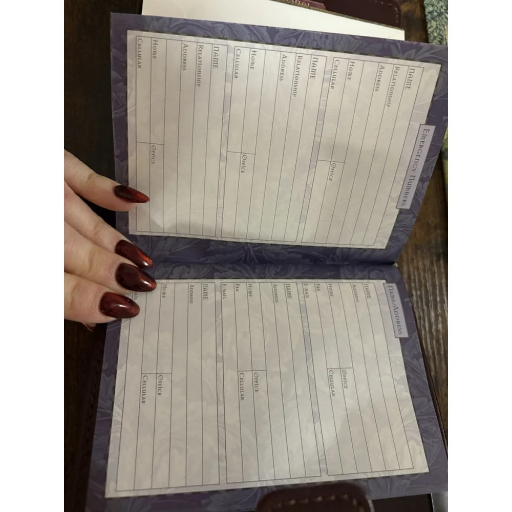 Vintage 90s Planner Day book Portfolio Regency Unused Oxblood Leather